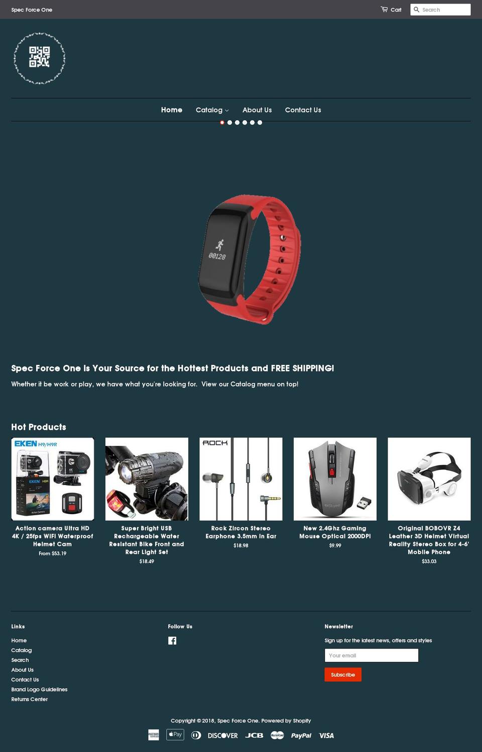specforceone.com — Shopify storefront screenshot