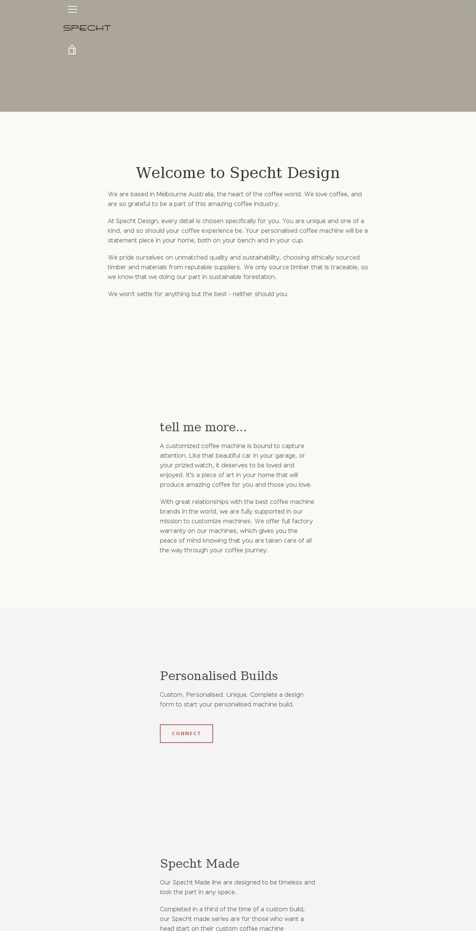 spechtdesign.com.au shopify website screenshot