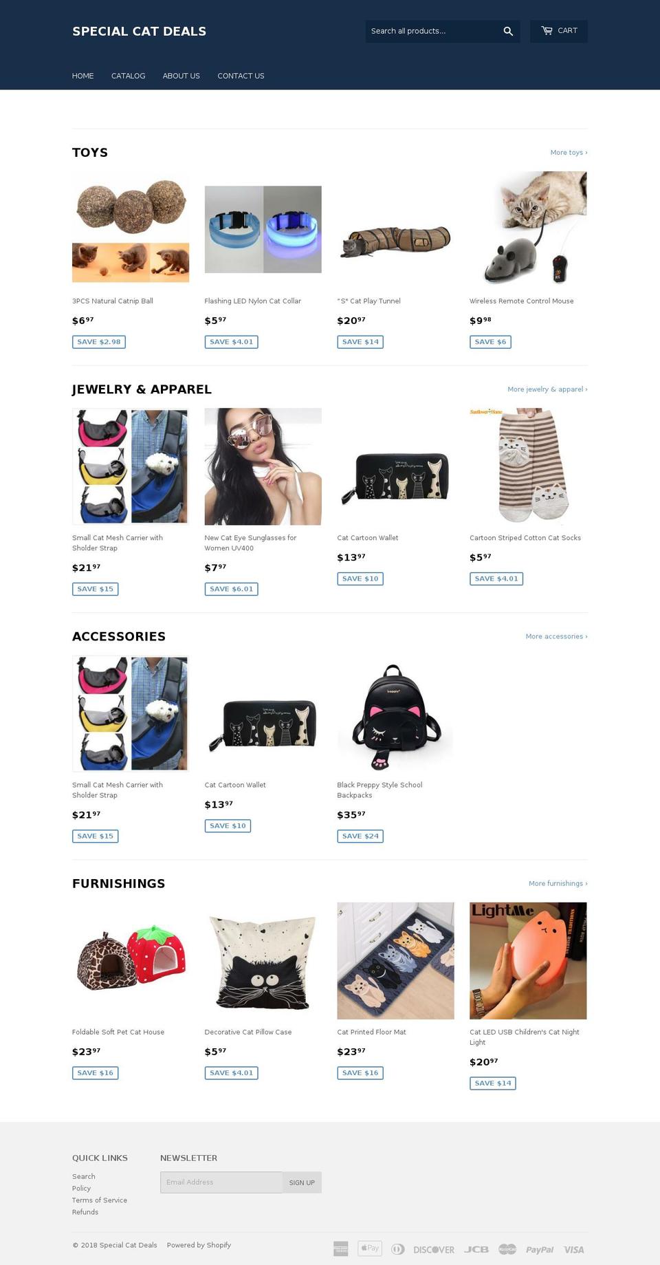 special-cat-deals.com — Shopify storefront screenshot