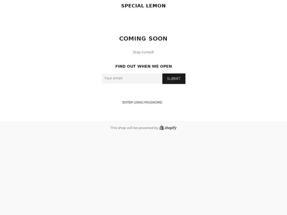 special-lemon.com shopify website screenshot