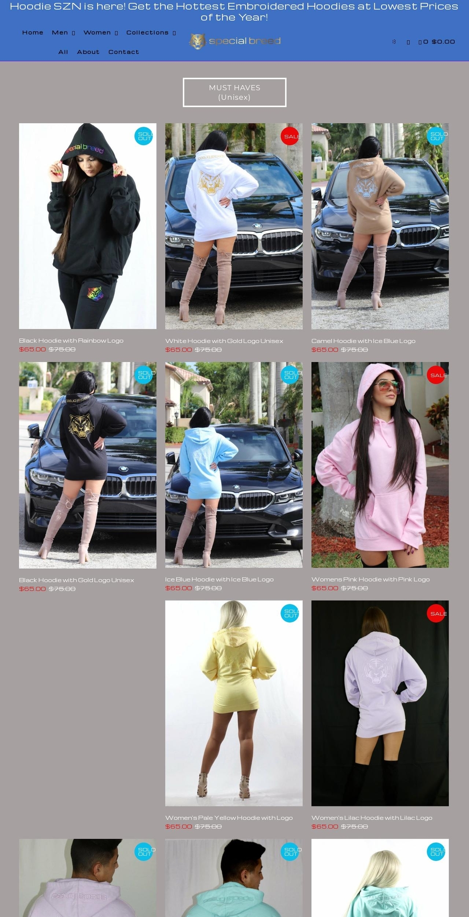 specialbreed.net shopify website screenshot