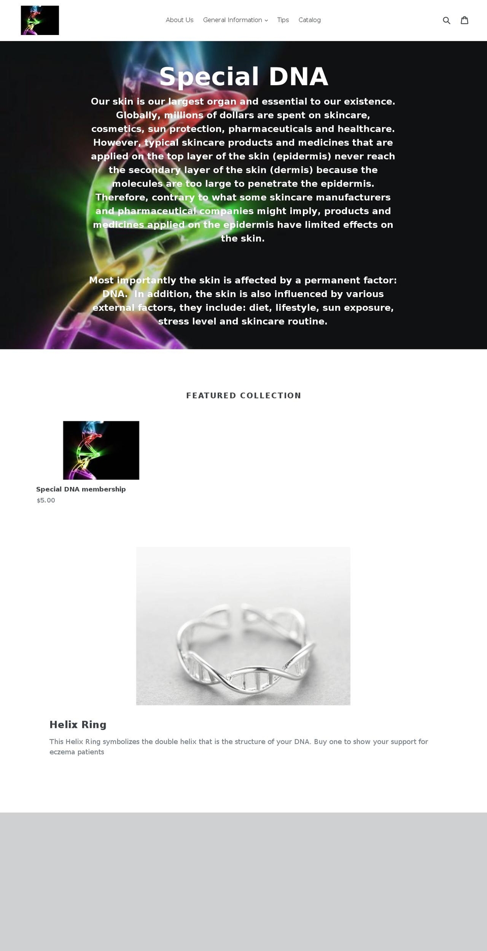 specialdna.com — Shopify storefront screenshot