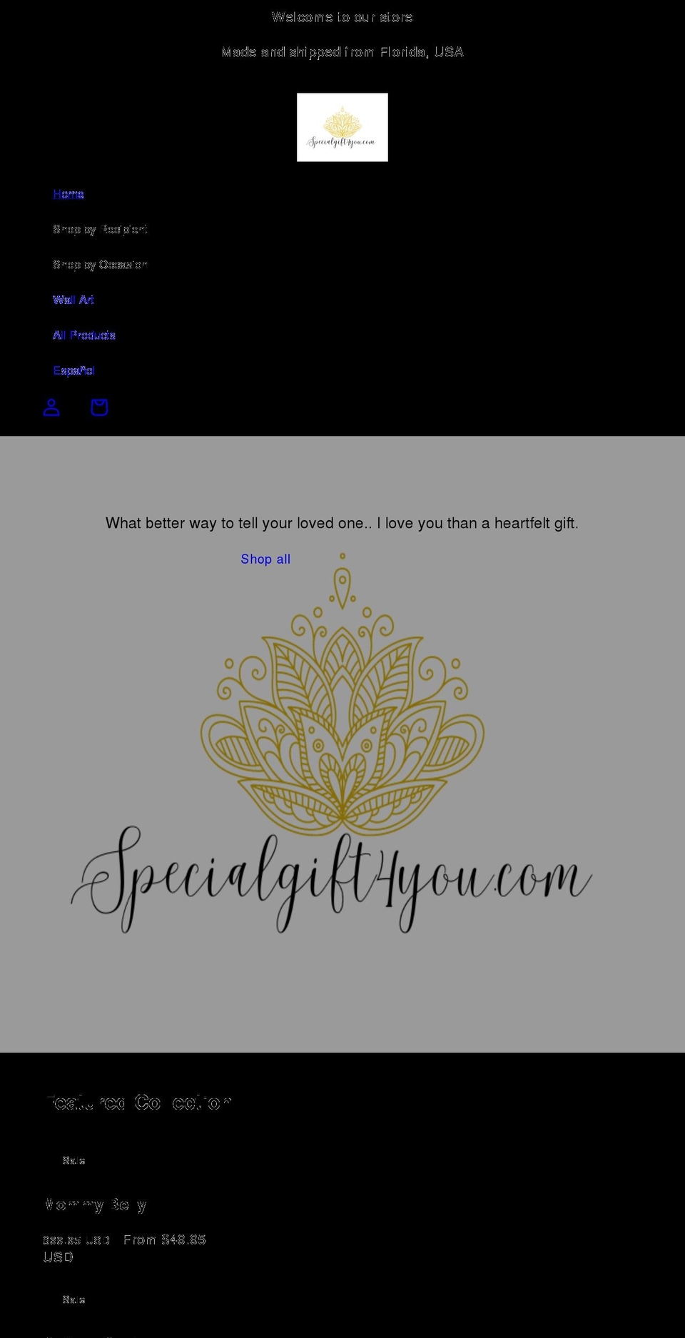 specialgifts4you.com shopify website screenshot