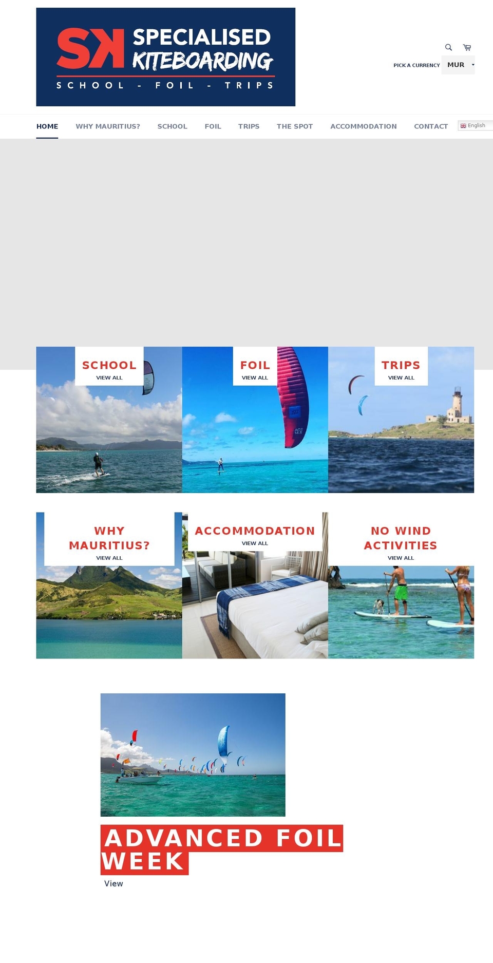 specialisedkiteboarding.com — Shopify storefront screenshot