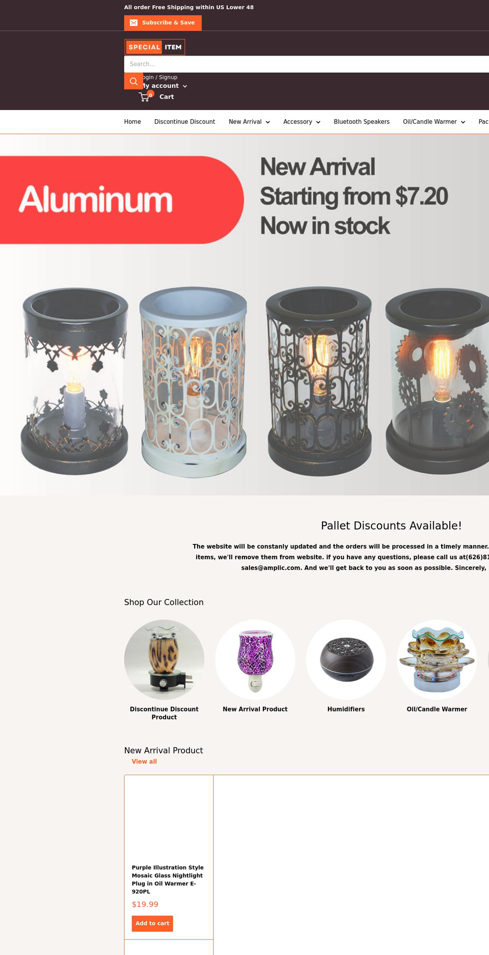 specialitem.com shopify website screenshot