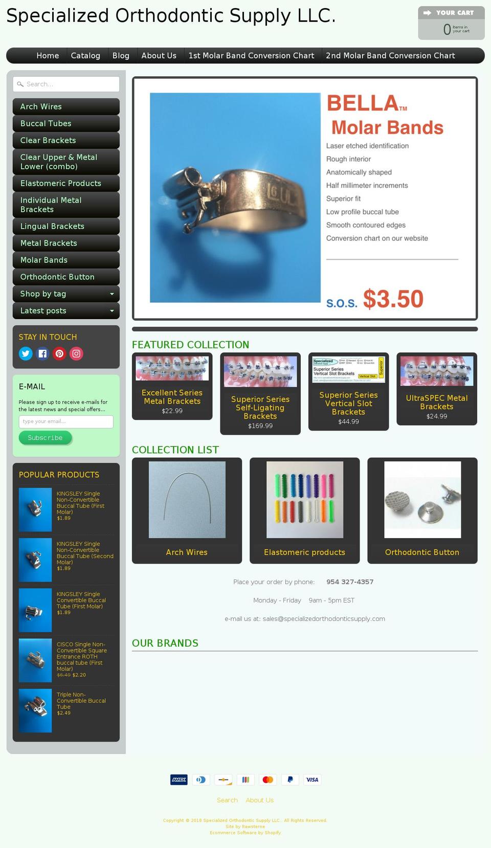 specializedorthodonticsupply.com — Shopify storefront screenshot