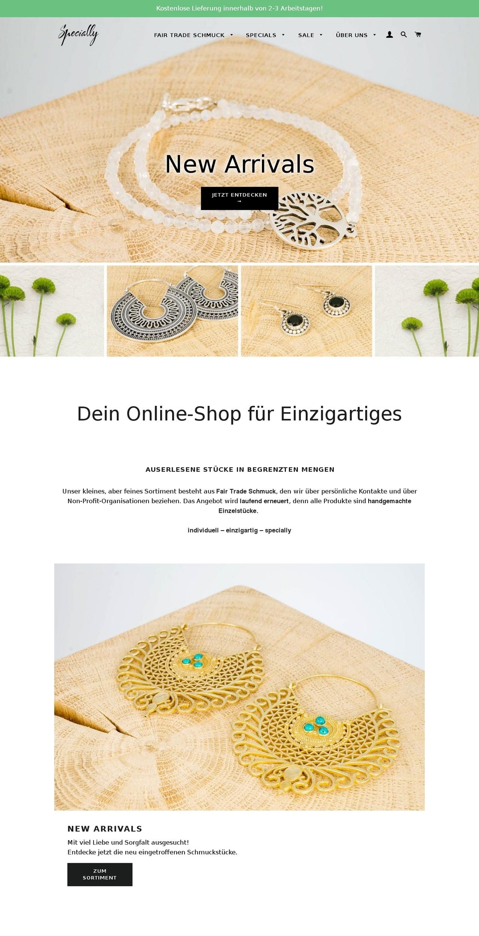 specially.ch shopify website screenshot