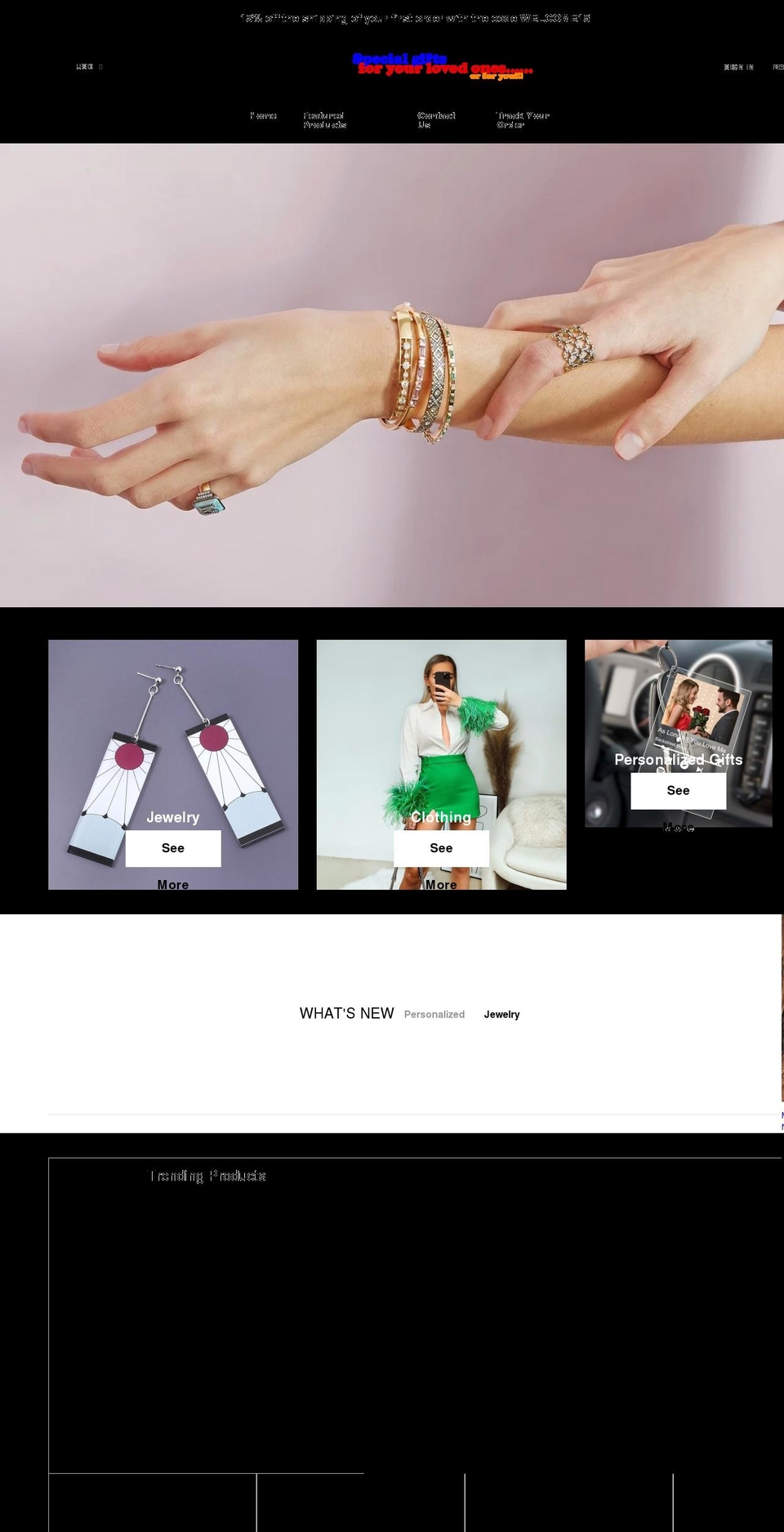 General store theme Shopify theme site example specially4yougifts.com