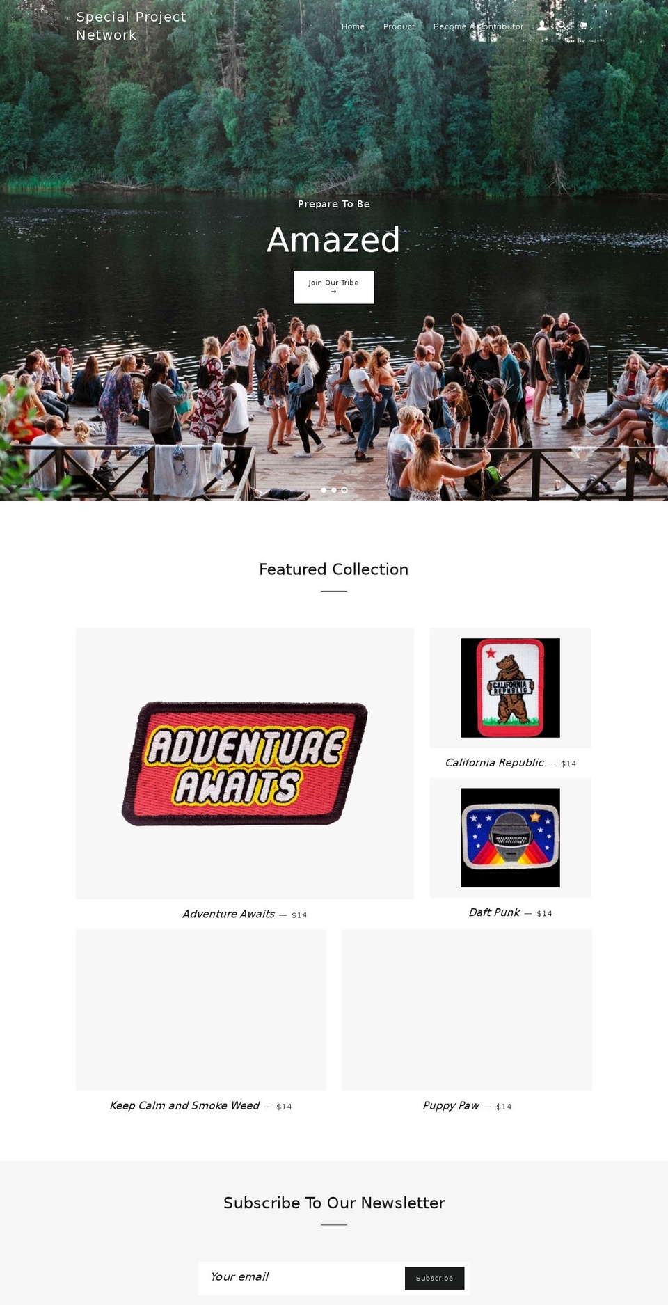 specialprojectnetwork.com shopify website screenshot