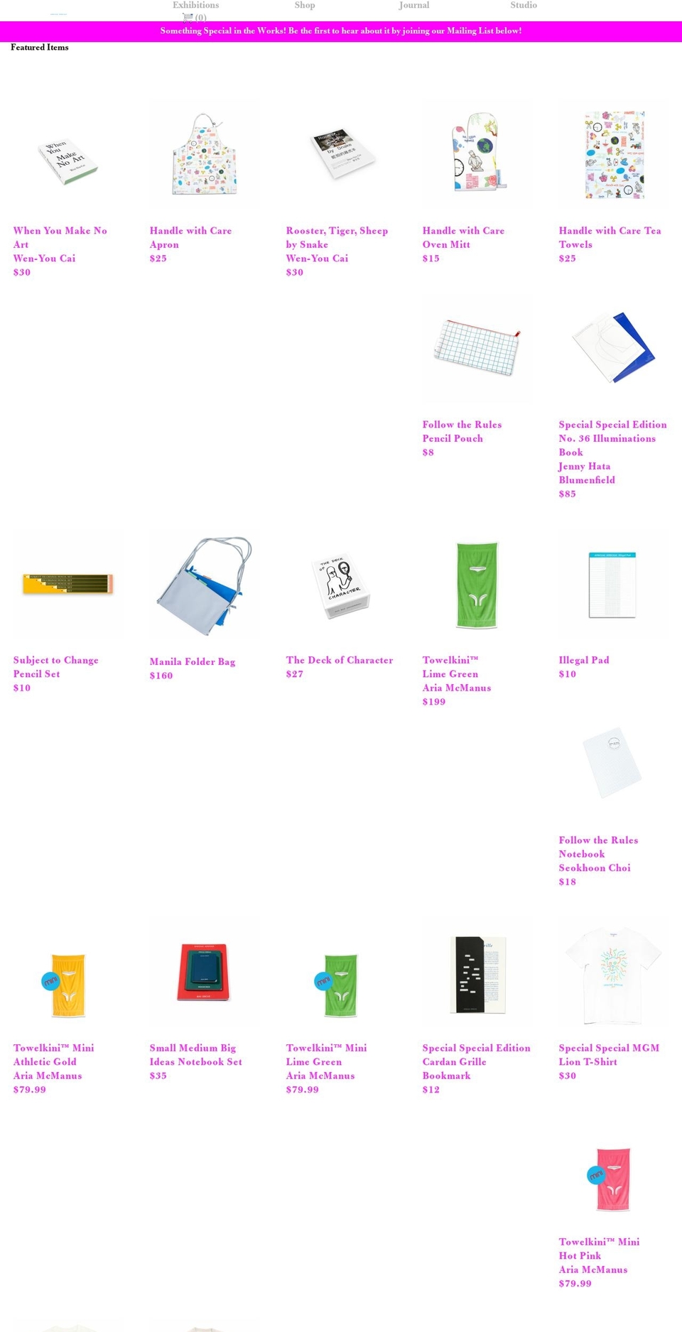 specialspecial.com shopify website screenshot