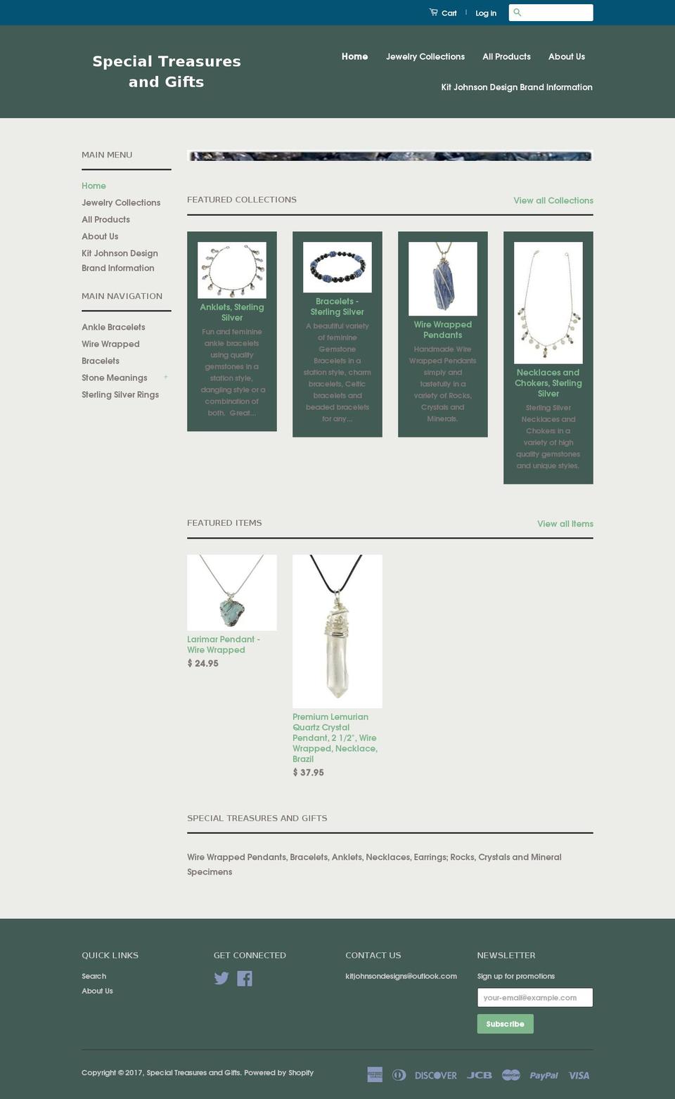 specialtreasuresandgifts.com shopify website screenshot