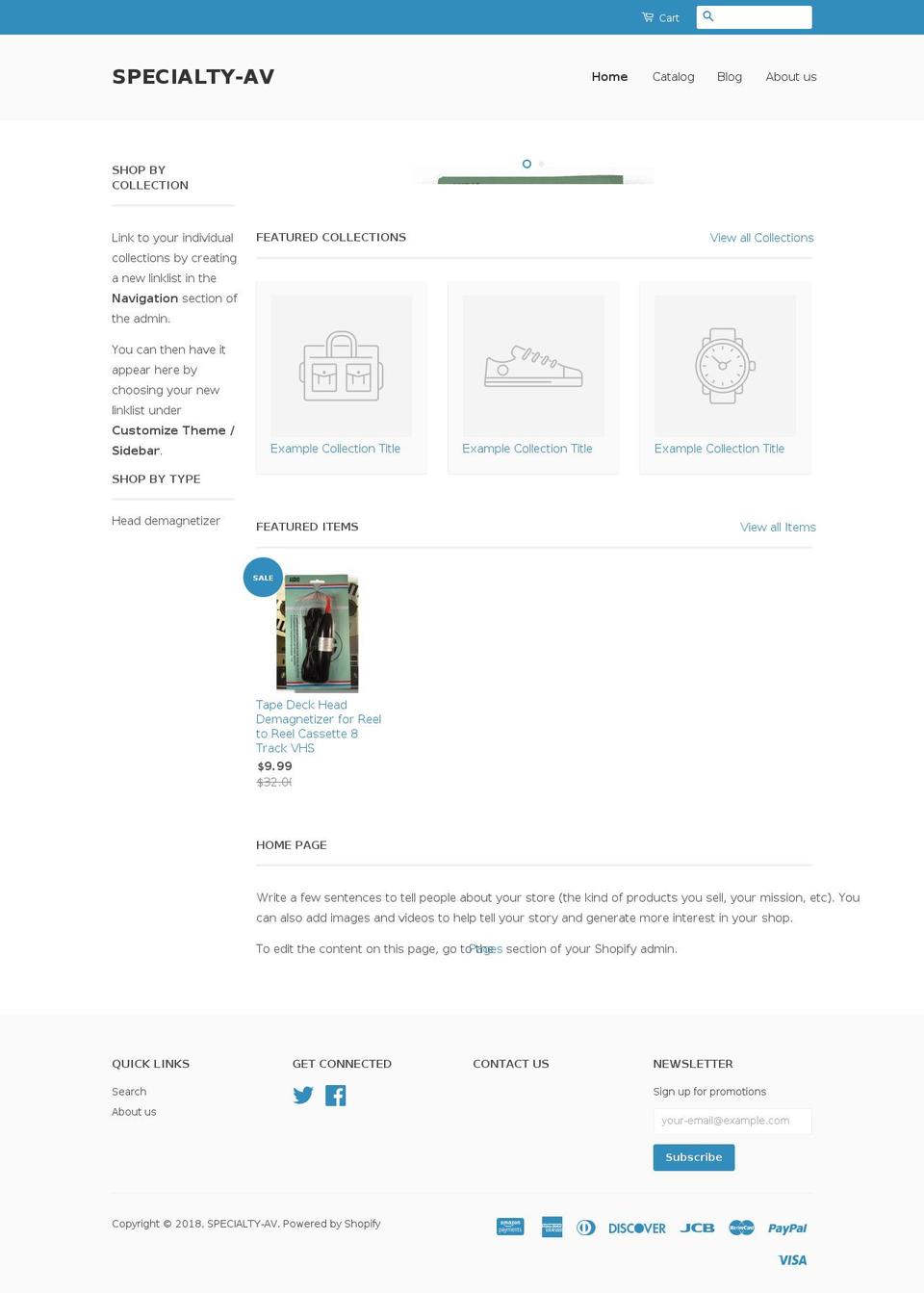 specialtyav.com — Shopify storefront screenshot