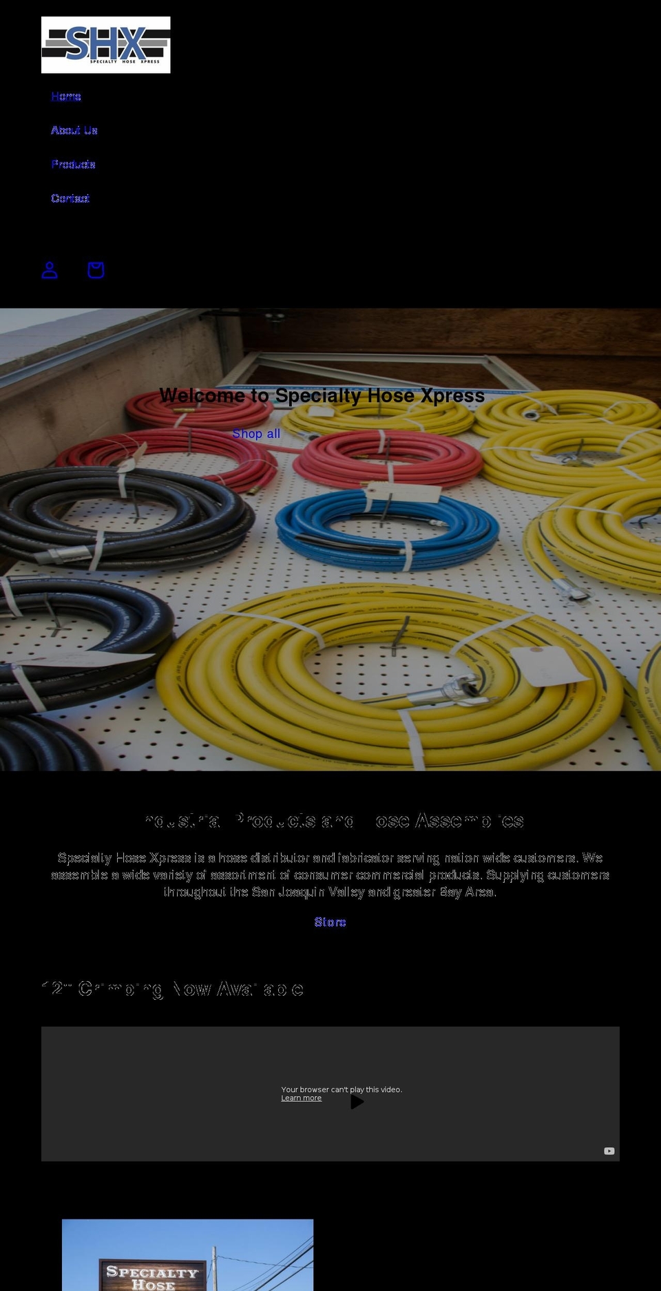 specialtyhosexpress.com shopify website screenshot