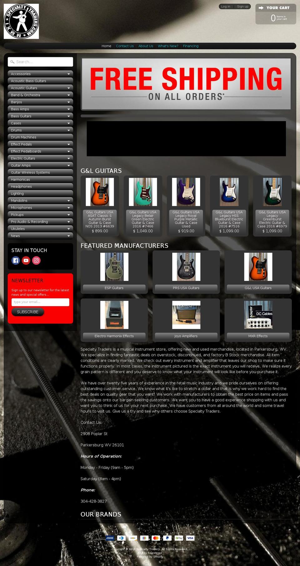 specialtytraders.net shopify website screenshot