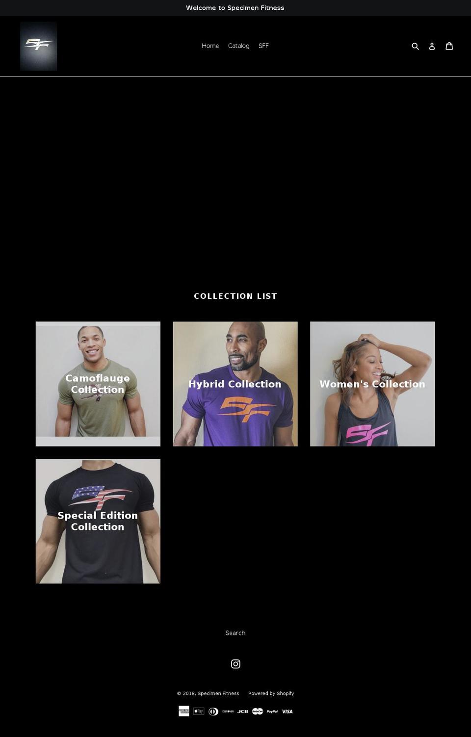 specimenfitness.com — Shopify storefront screenshot