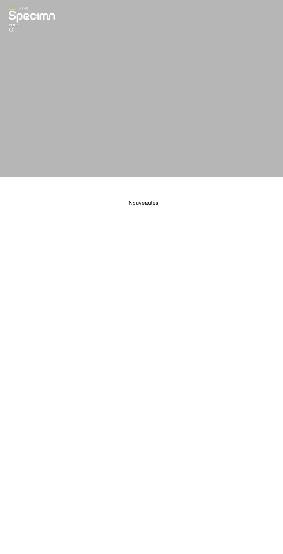 specimn.com shopify website screenshot
