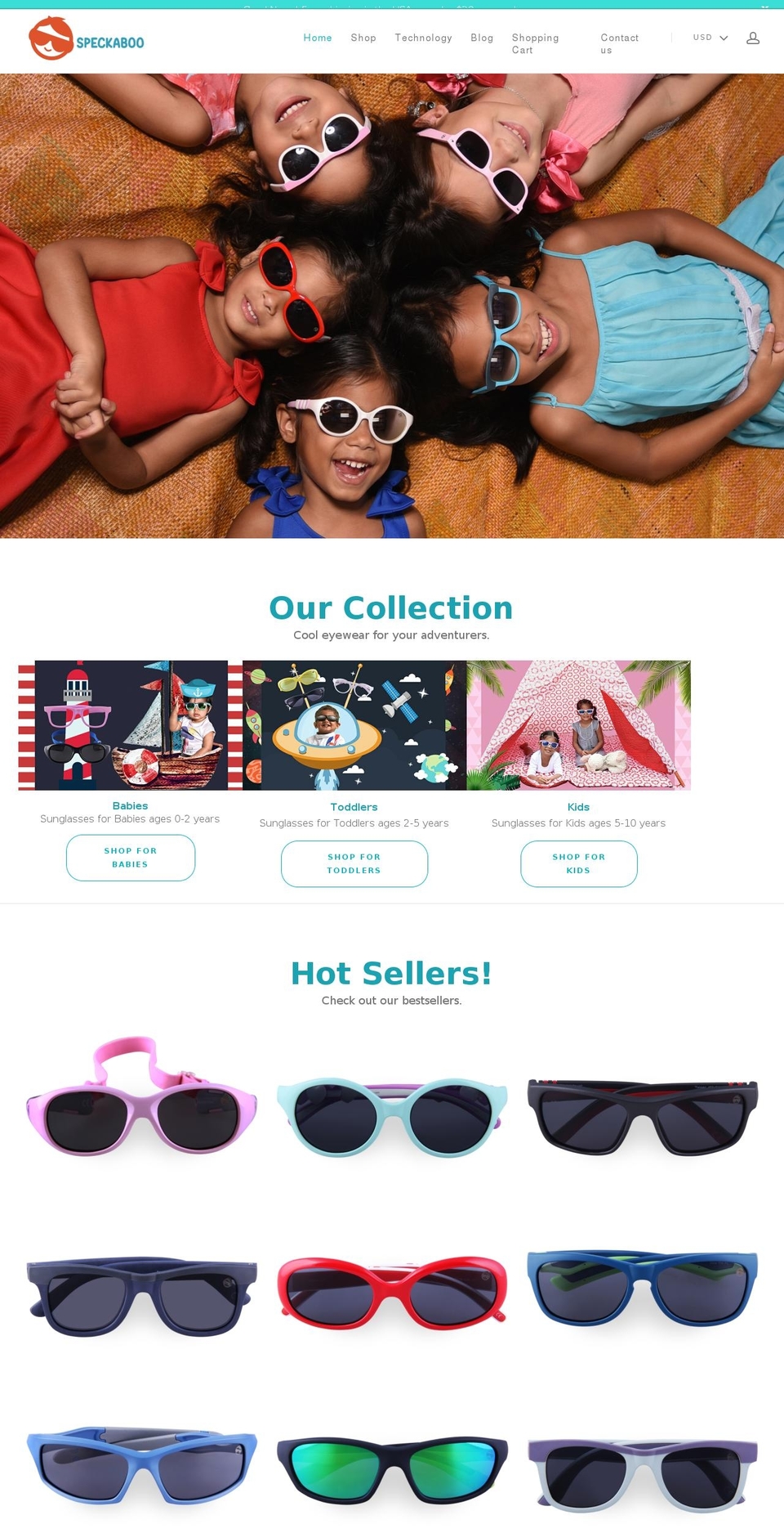 speckaboo.com shopify website screenshot