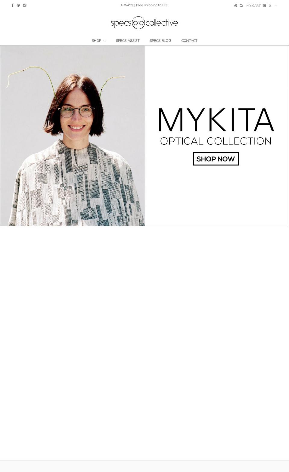 specscollective.com shopify website screenshot