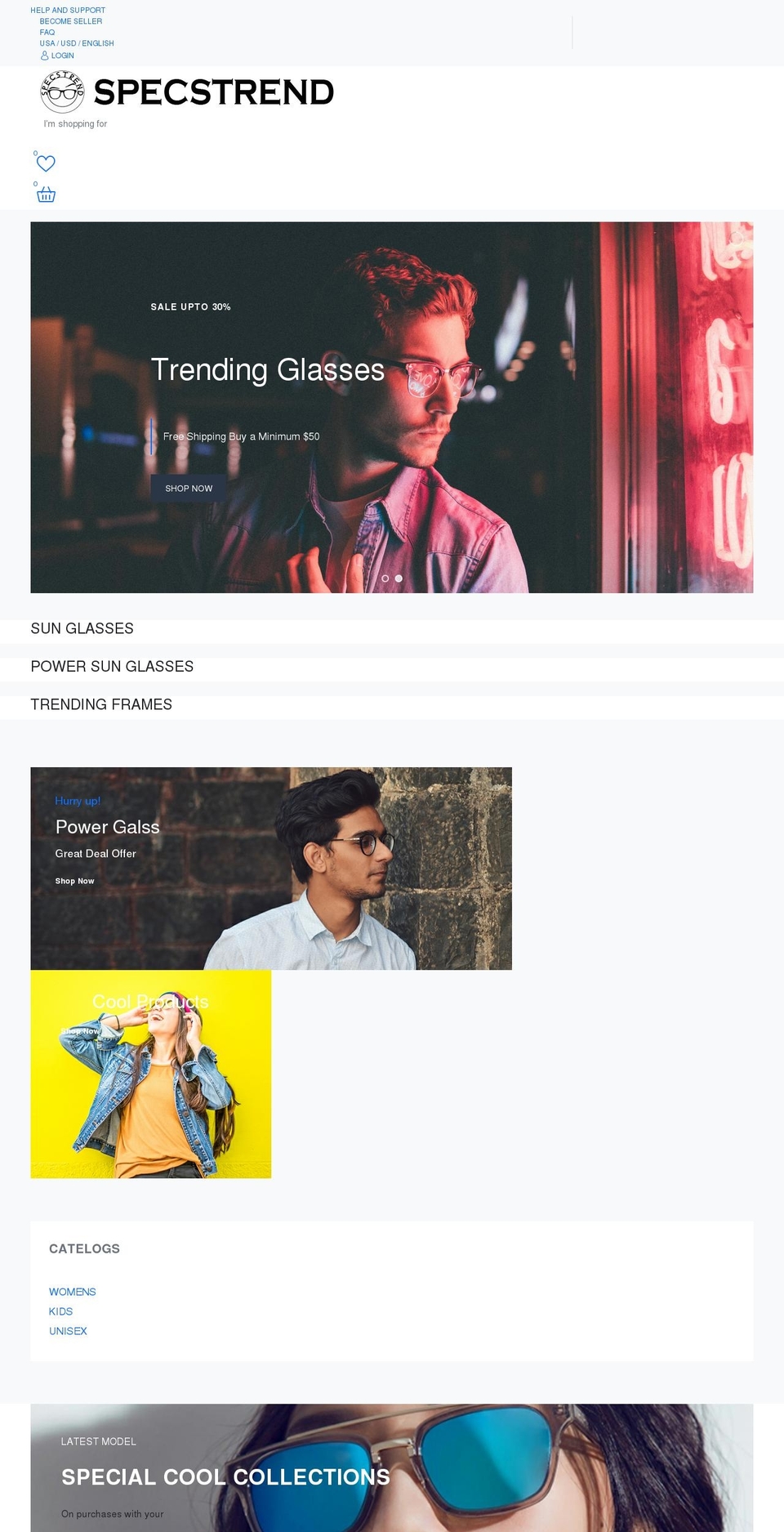 specstrend.com — Shopify storefront screenshot