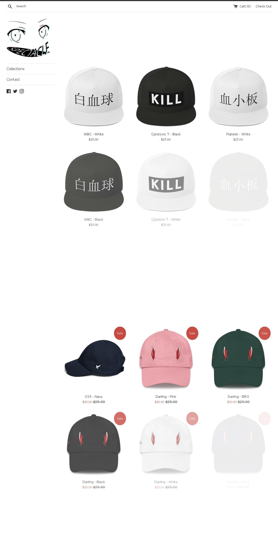 spectacleclothing.myshopify.com shopify website screenshot