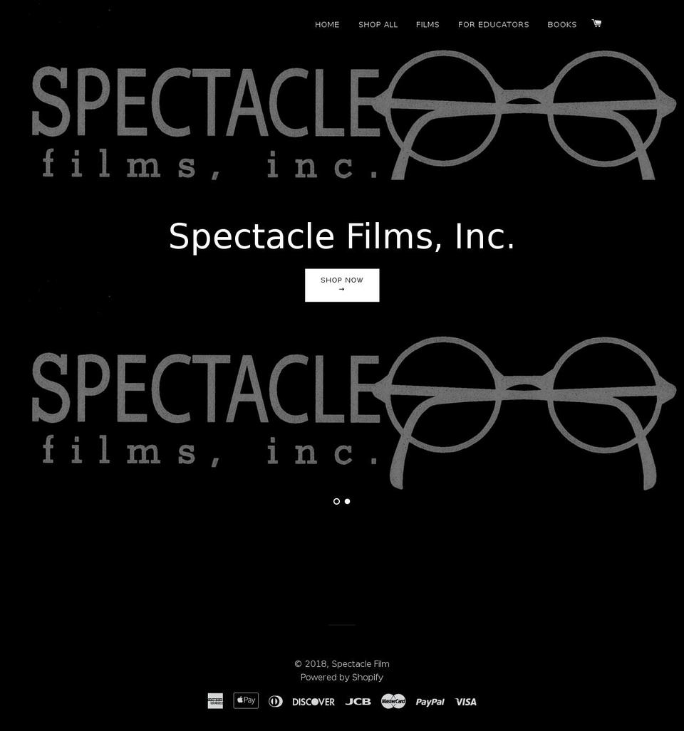 spectaclefilmshop.com — Shopify storefront screenshot