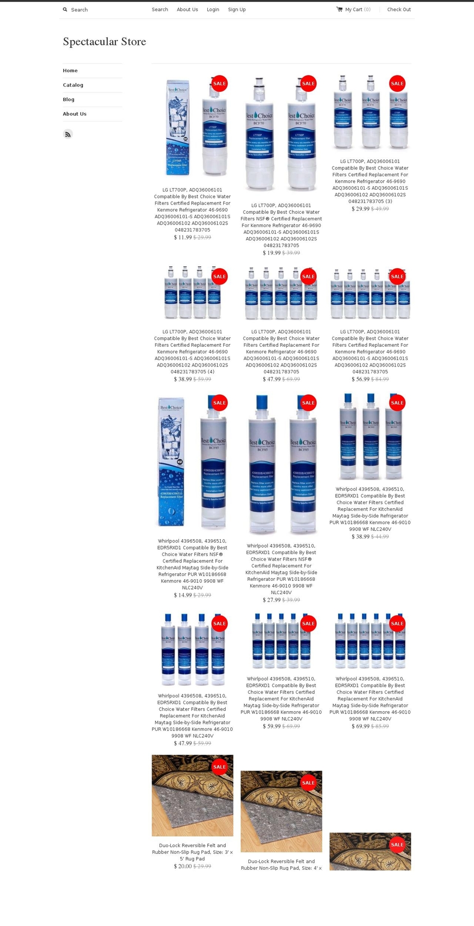 spectacularstore.com shopify website screenshot