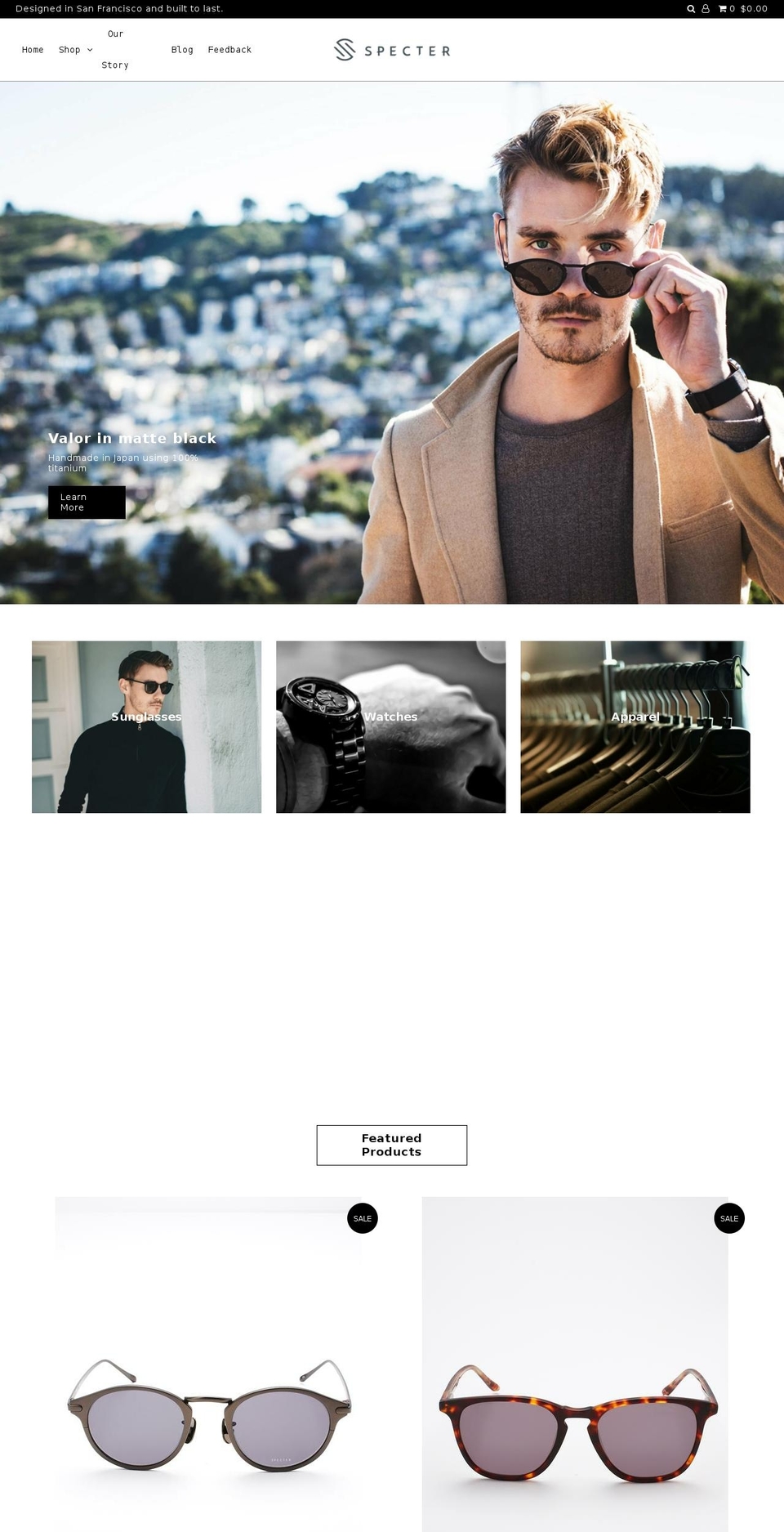 specterbuilt.com — Shopify storefront screenshot
