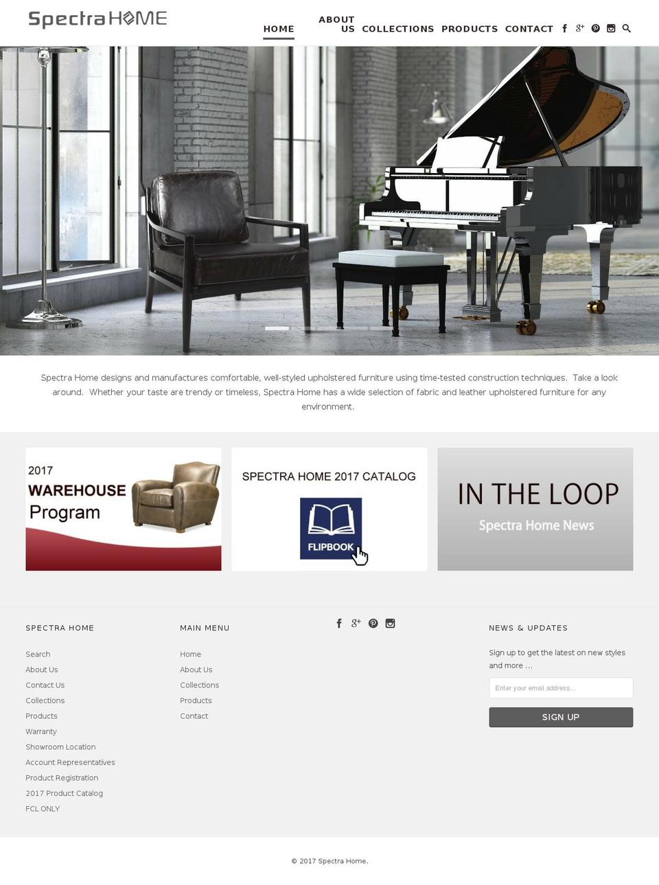 spectra-home.com shopify website screenshot