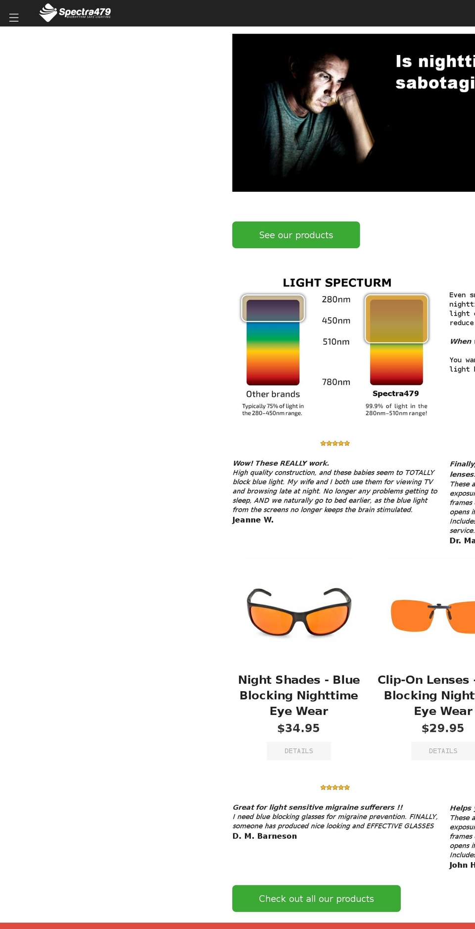 spectra479.com shopify website screenshot
