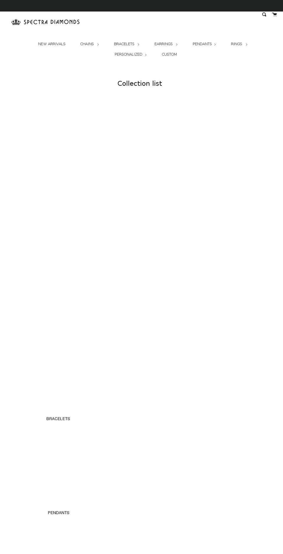 spectradiamonds.com shopify website screenshot
