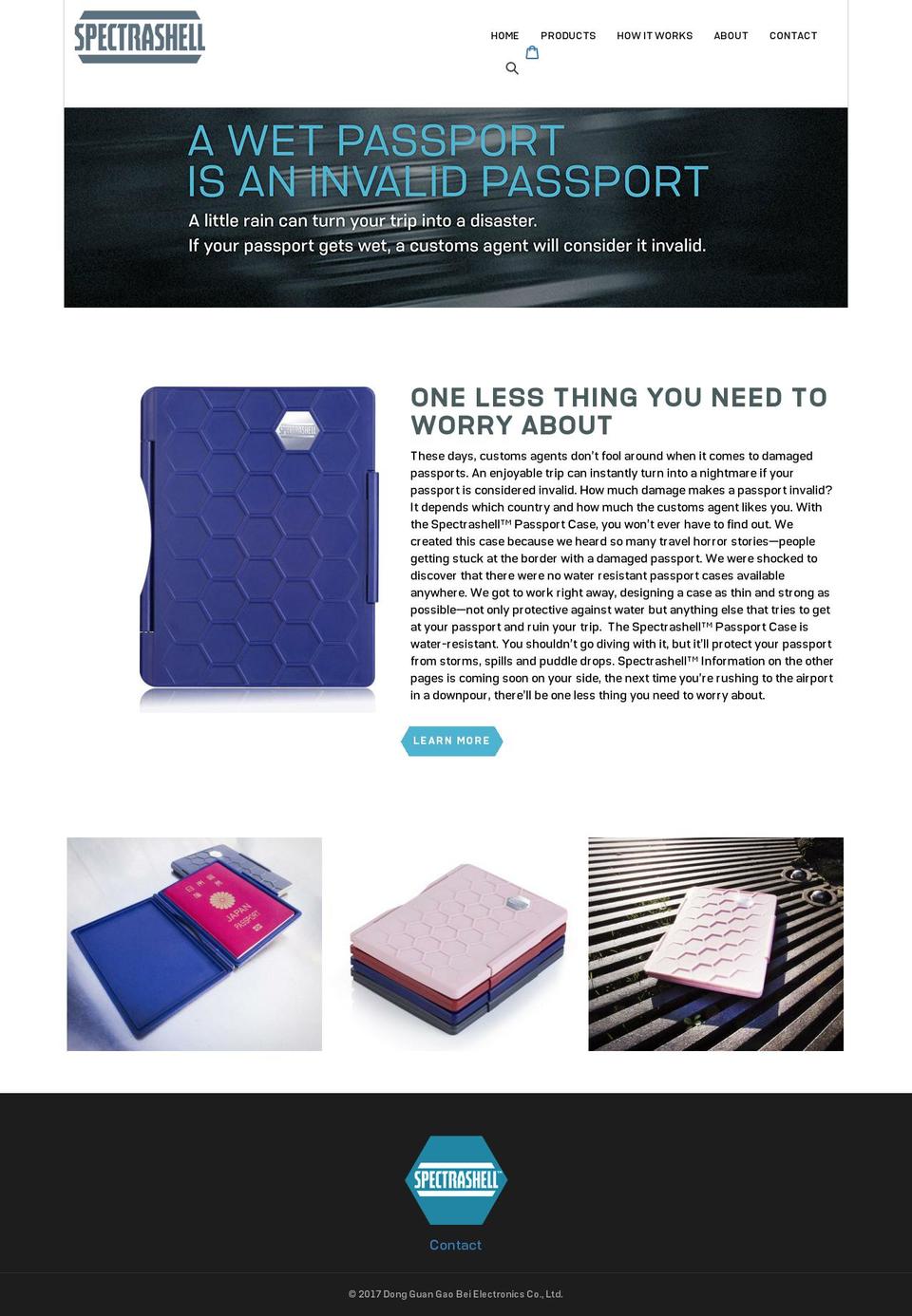 spectrashell.com — Shopify storefront screenshot