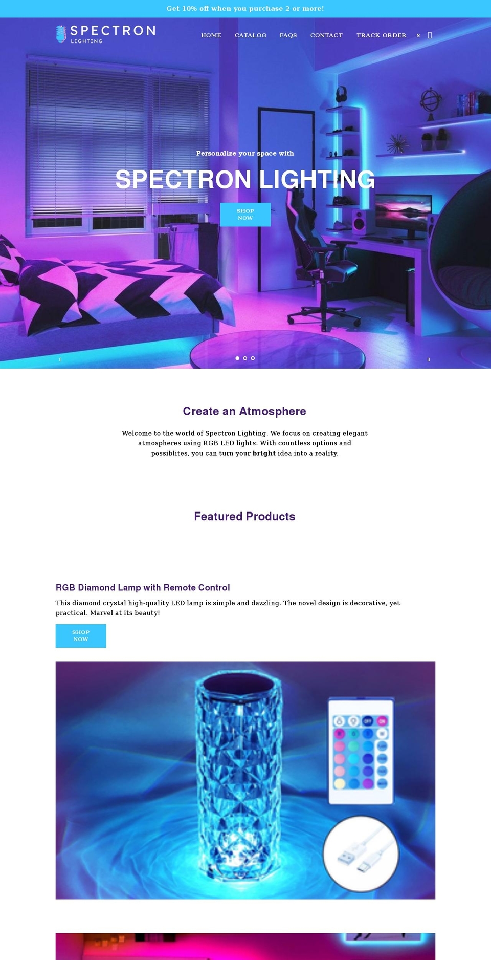 spectronlighting.com shopify website screenshot