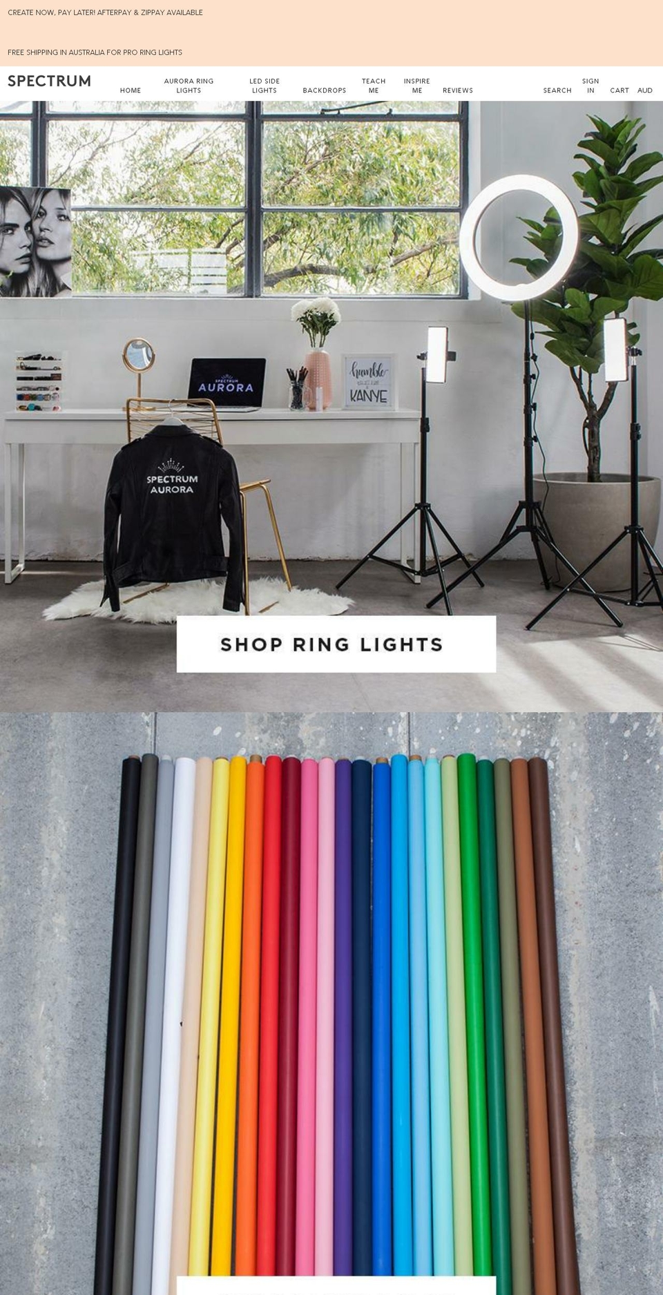 spectrum-brand.myshopify.com shopify website screenshot