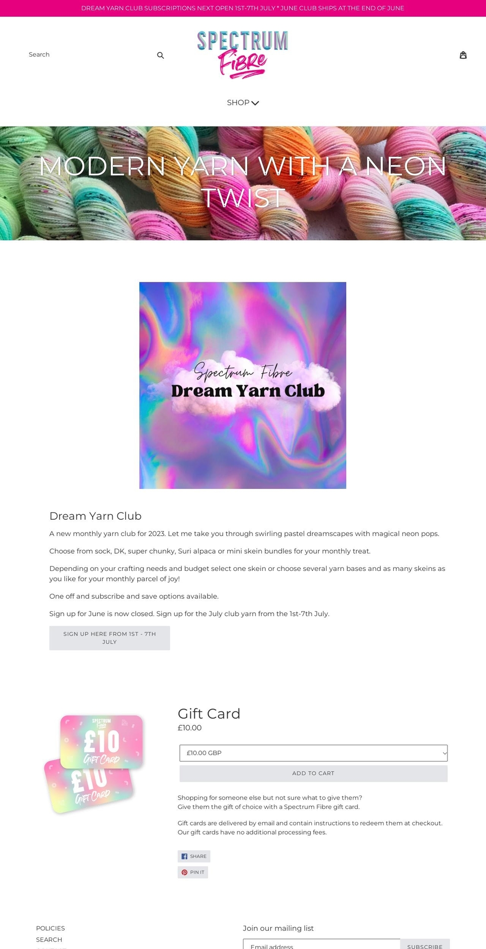 spectrumfibre.co.uk shopify website screenshot