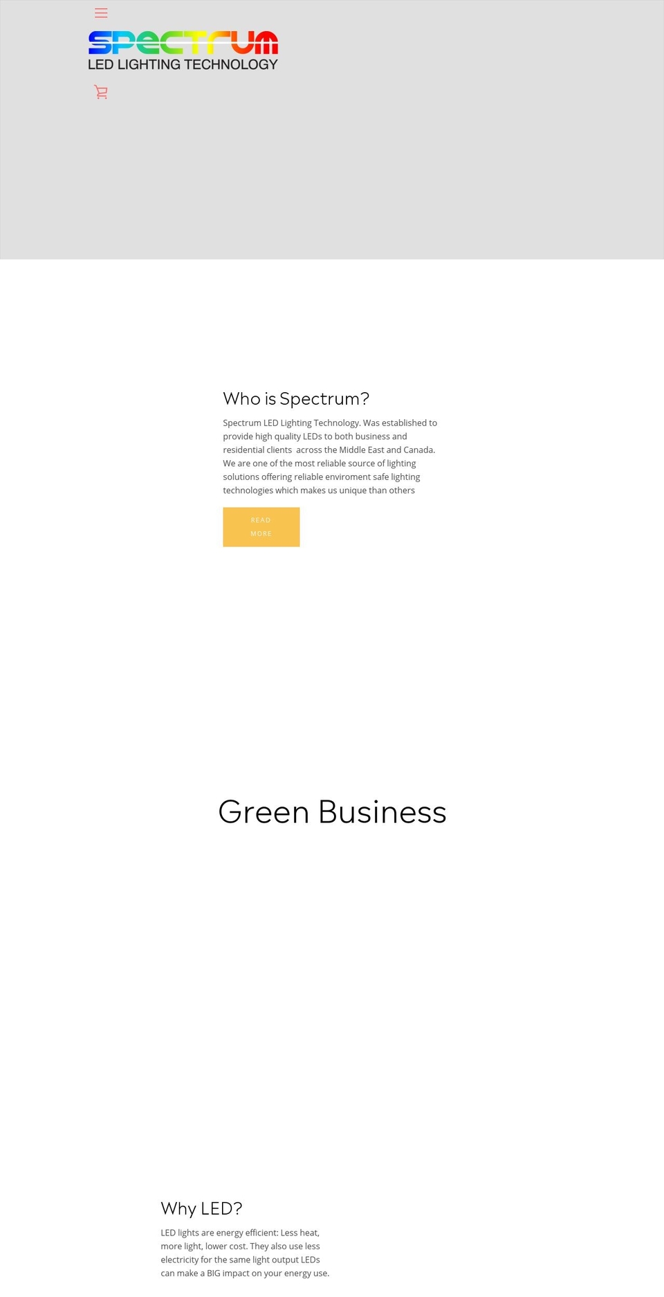spectrumled.ca shopify website screenshot