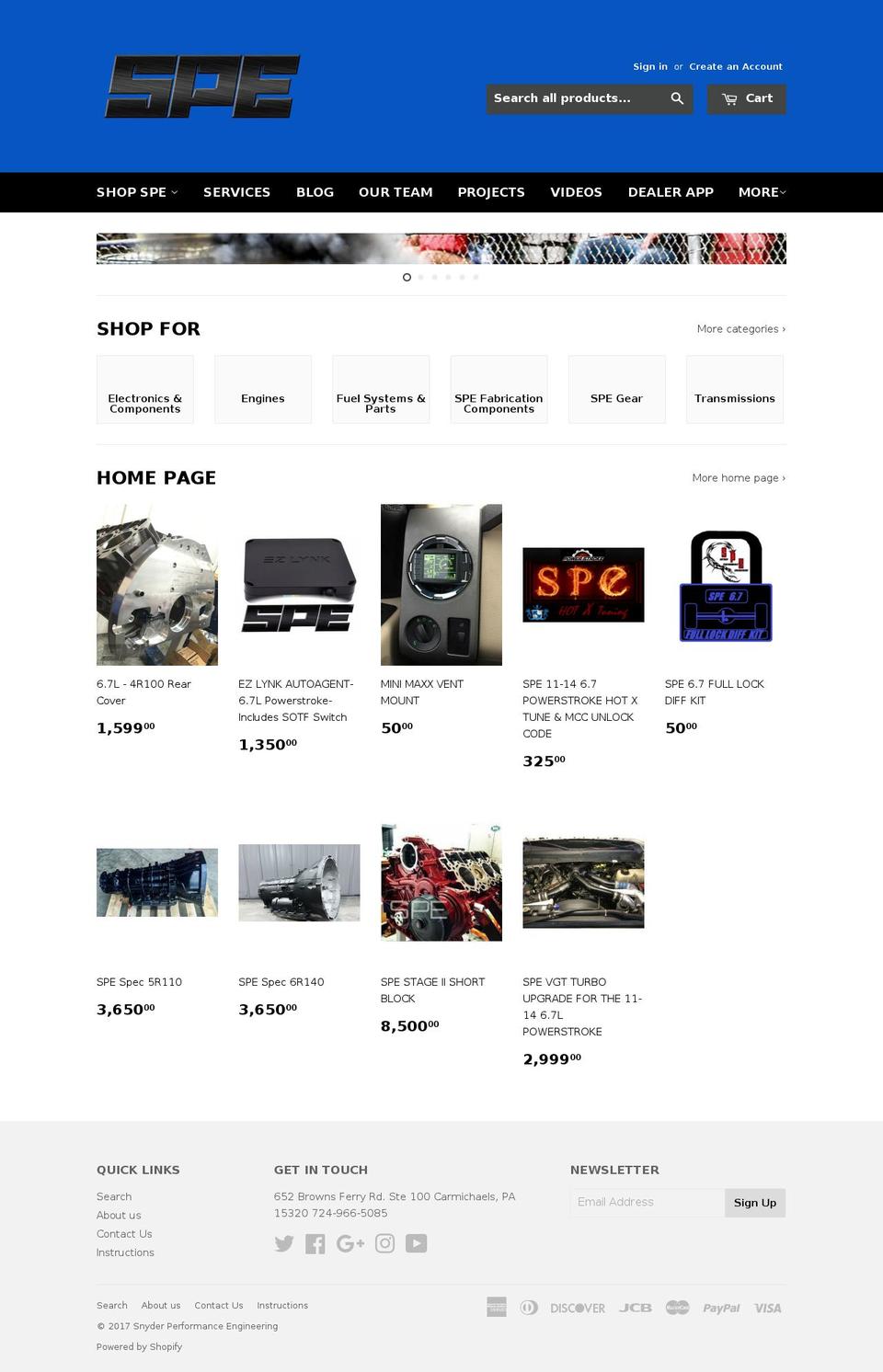 spediesel.com shopify website screenshot