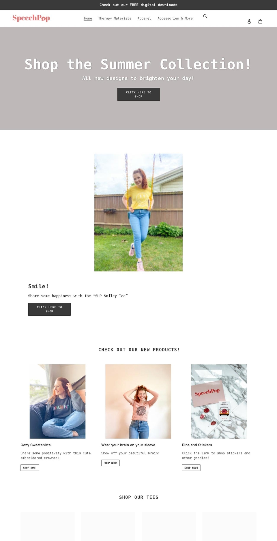 speechpop.com shopify website screenshot