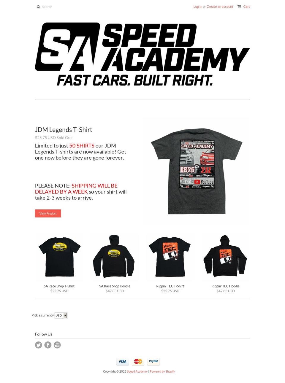 speed-academy.myshopify.com shopify website screenshot