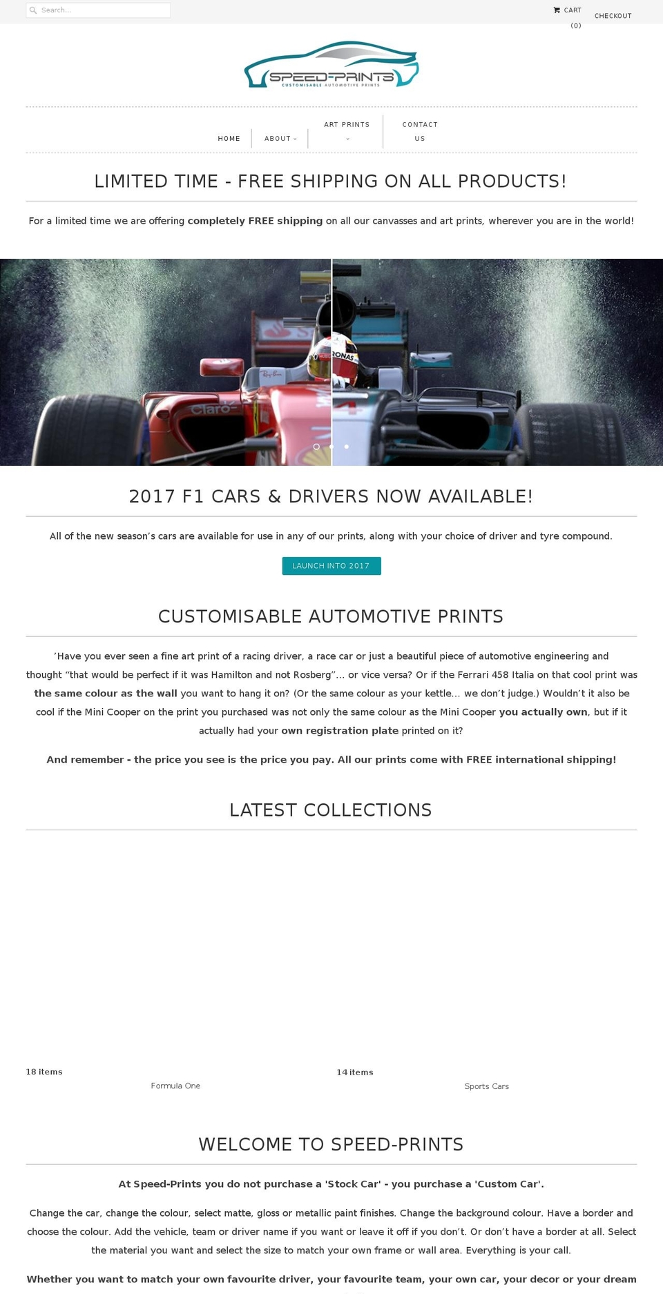 speed-prints.com — Shopify storefront screenshot