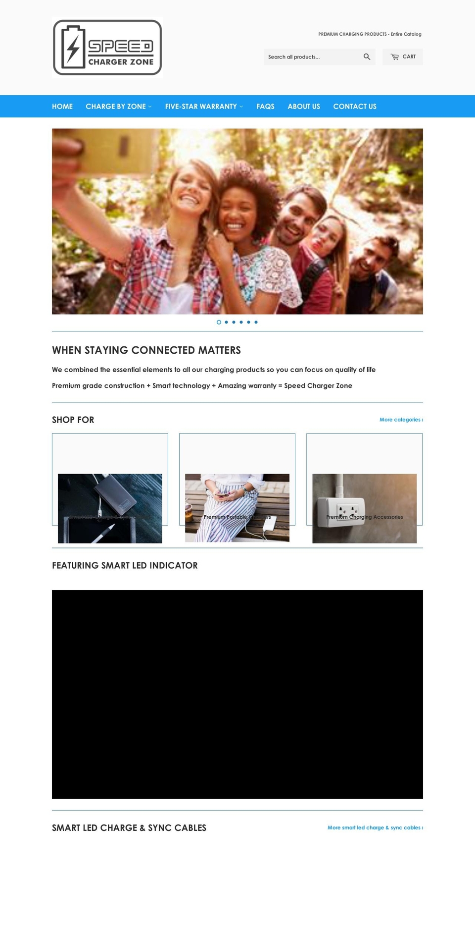 speedchargerzone.com — Shopify storefront screenshot