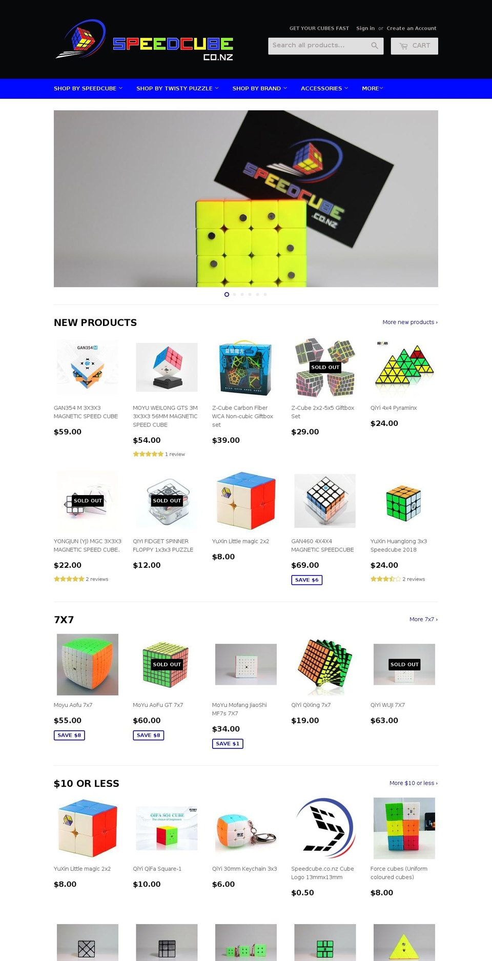 speedcube.co.nz shopify website screenshot