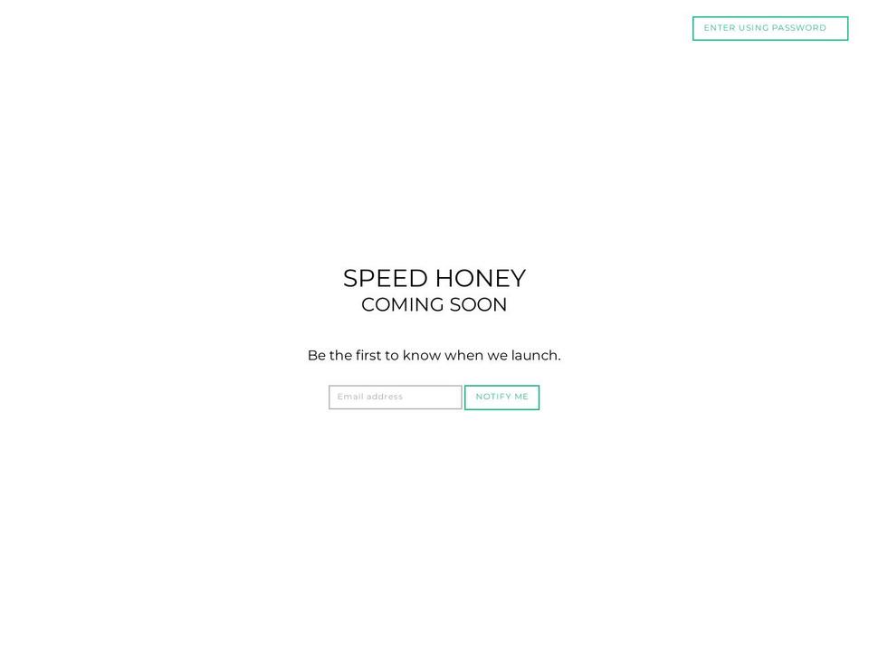 speedhoney.com — Shopify storefront screenshot