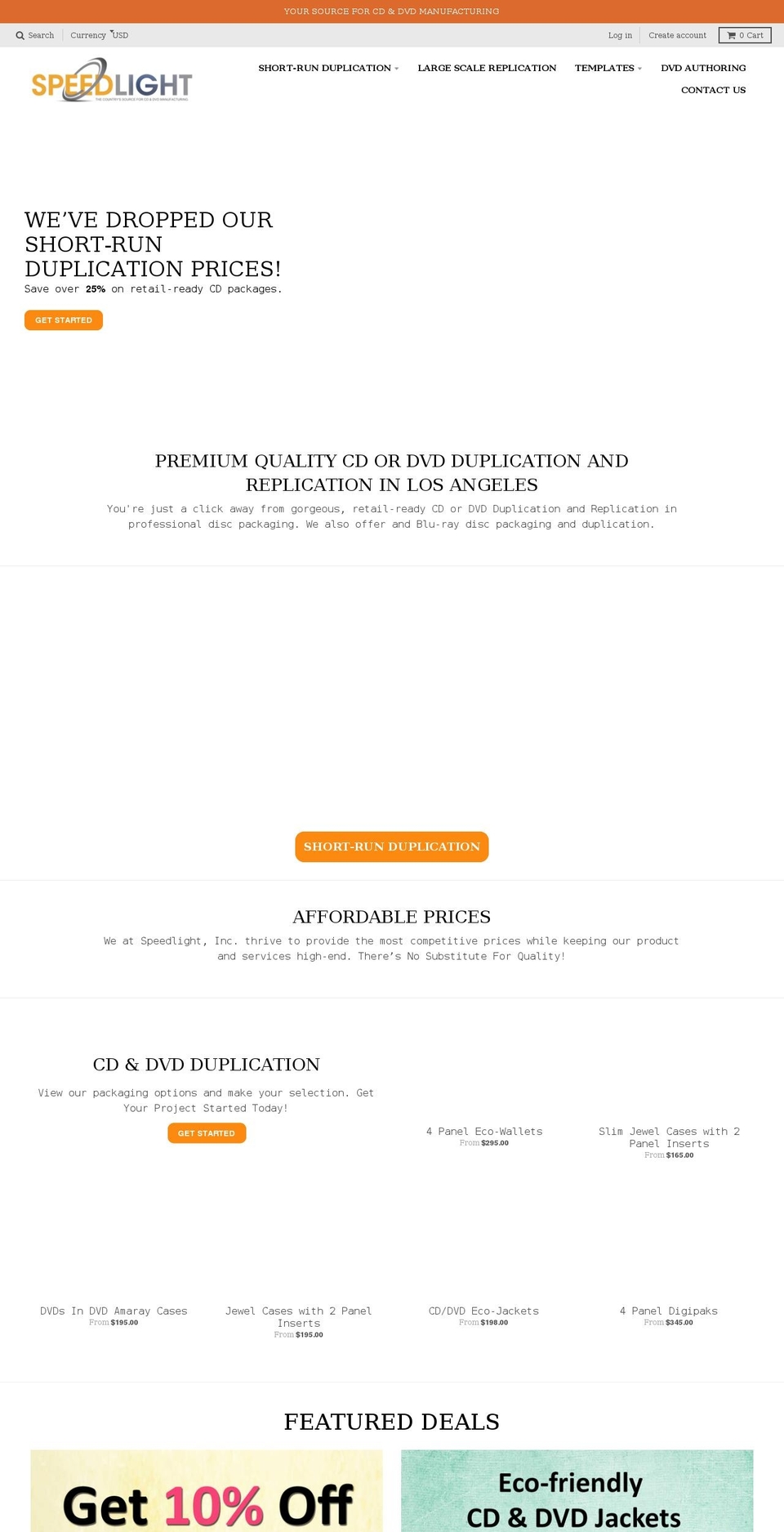 speedlightduplication.com shopify website screenshot
