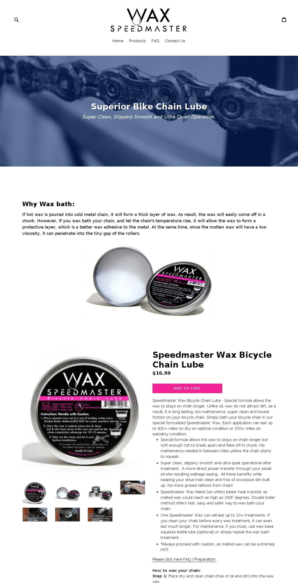 speedmasterwax.com — Shopify storefront screenshot