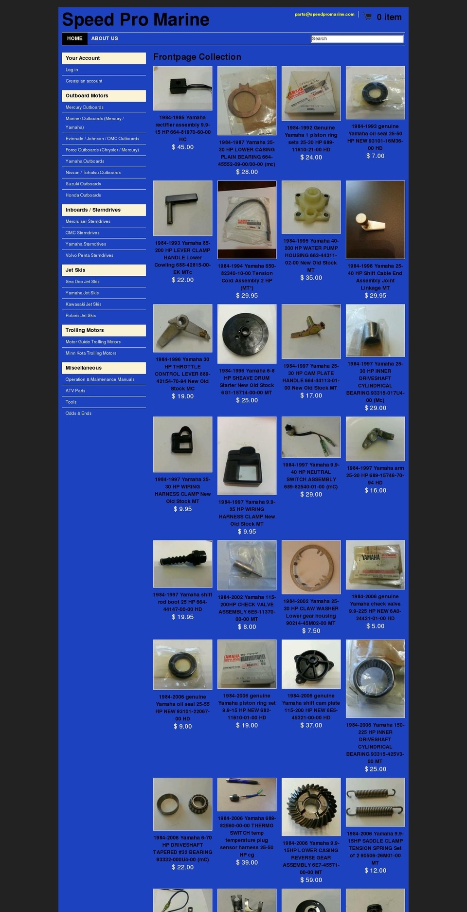 speedpromarine.com shopify website screenshot