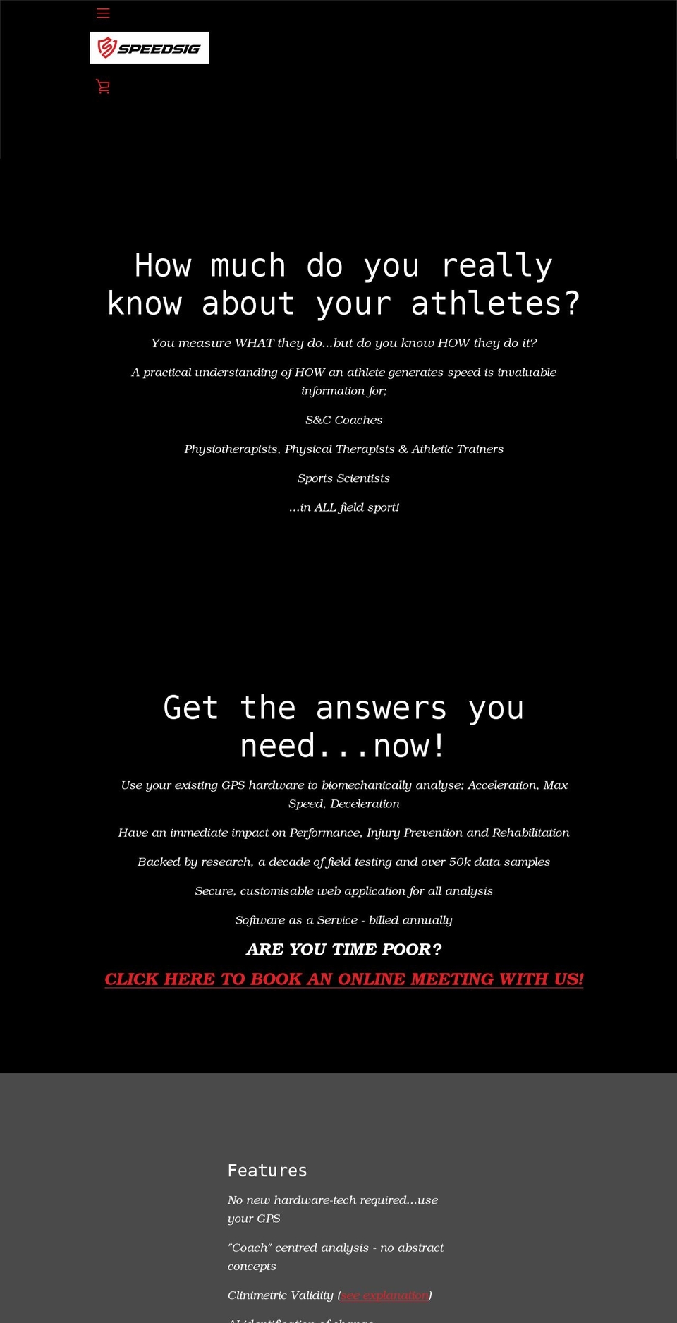 speedsignature.com shopify website screenshot