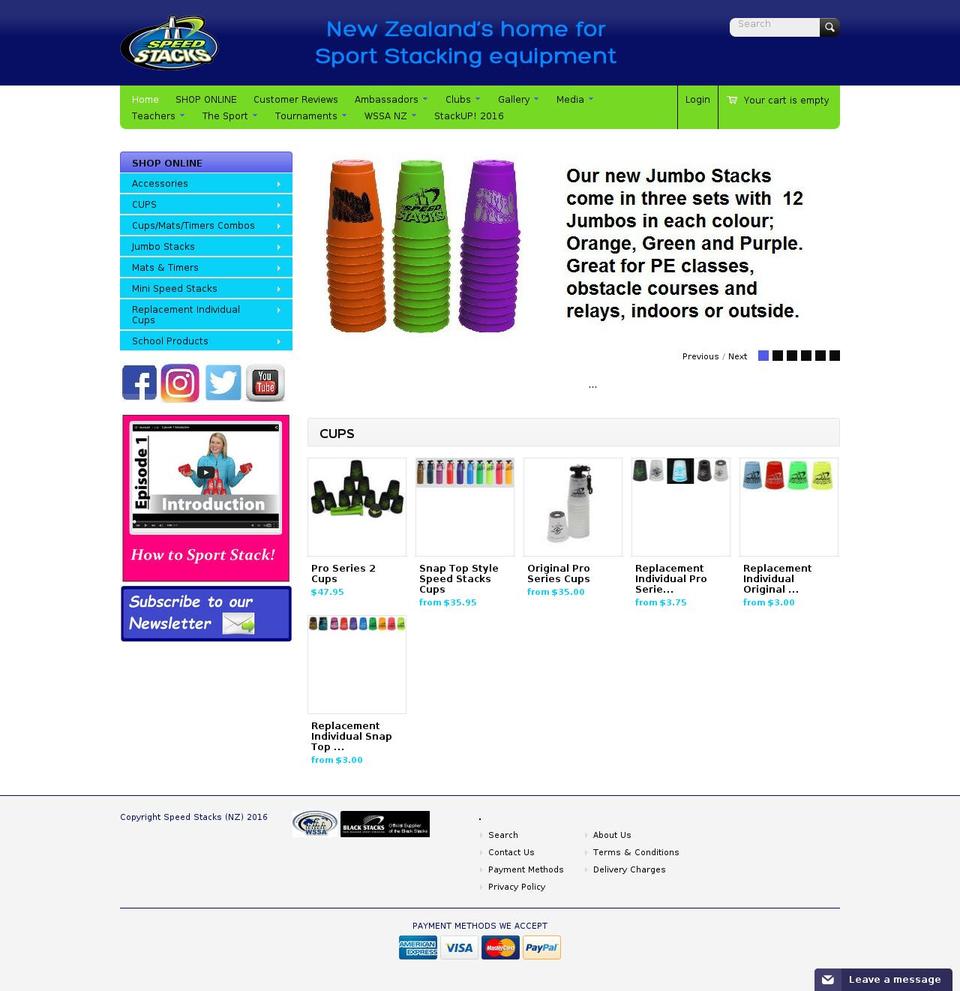 speedstacks.co.nz shopify website screenshot