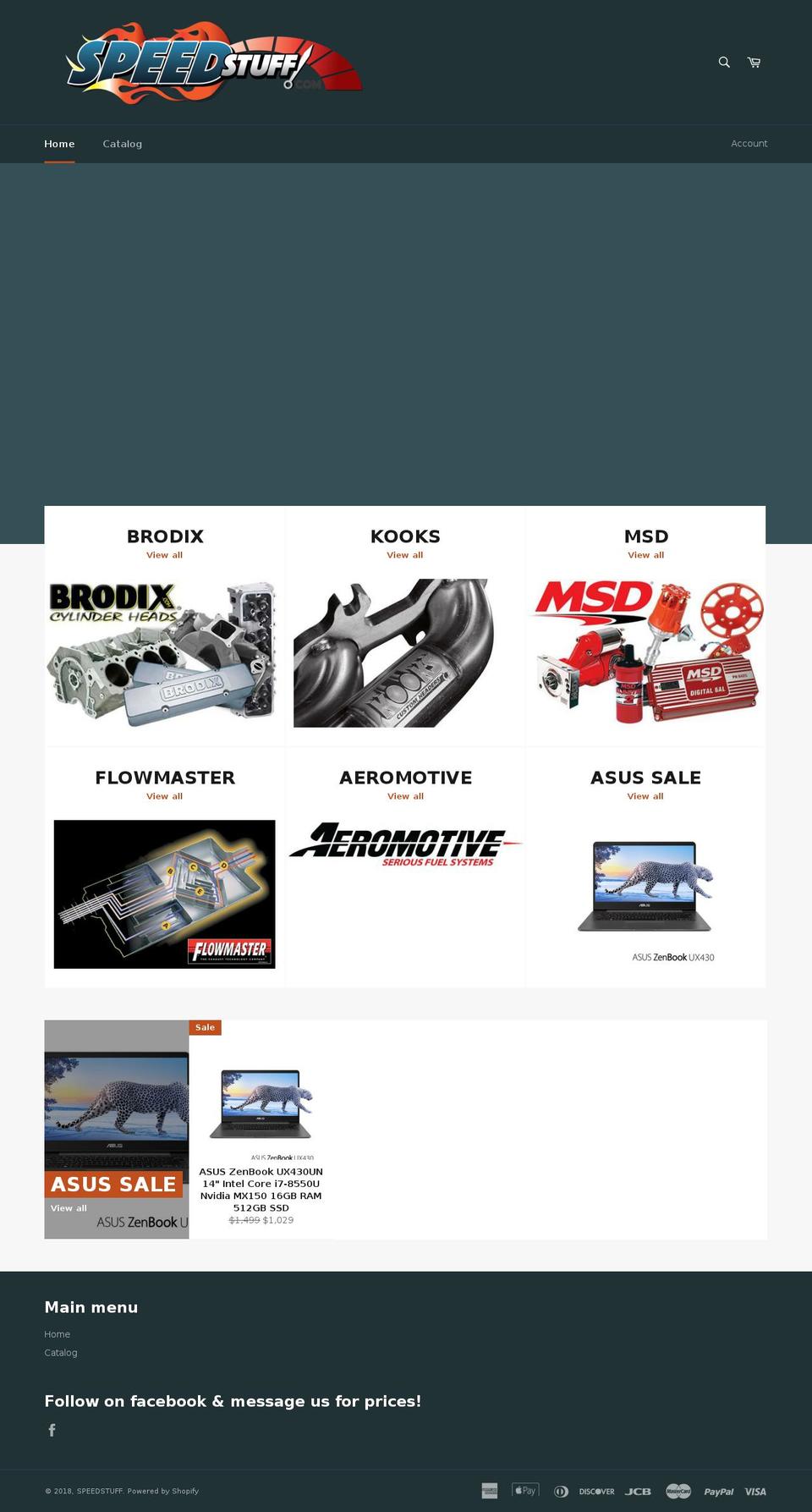 speedstuff.com shopify website screenshot