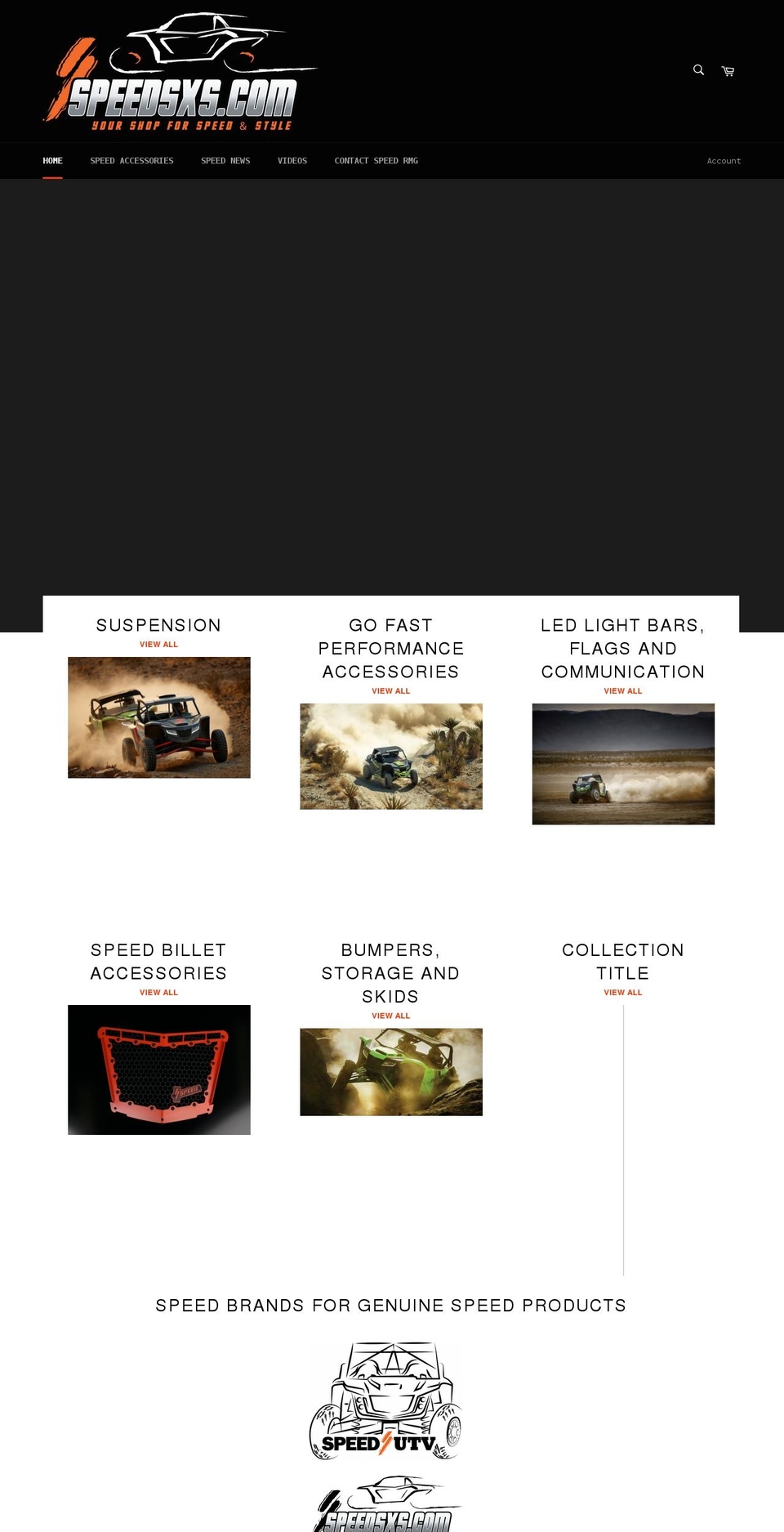 speedunlimitedutv.com — Shopify storefront screenshot