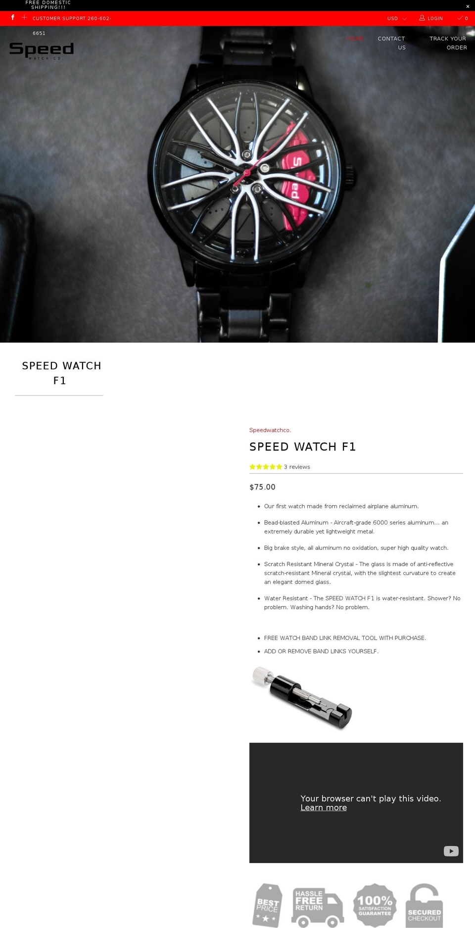 speedwatchco.com shopify website screenshot